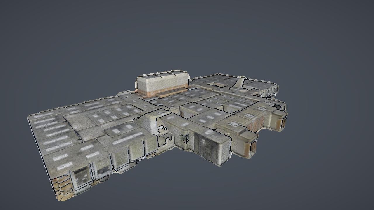 43.5 million point LAS file rendered as a continuous lit surface with ambient occlusion