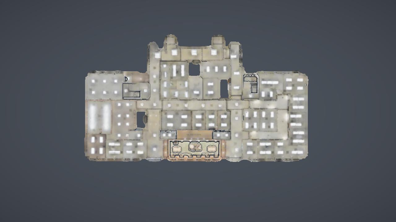 2D architectural floor plan cut directly from a point cloud