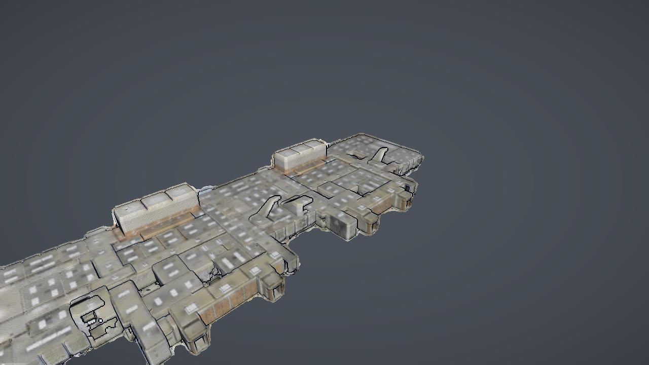Two large point clouds composited in one scene, 87 million points in a single frame