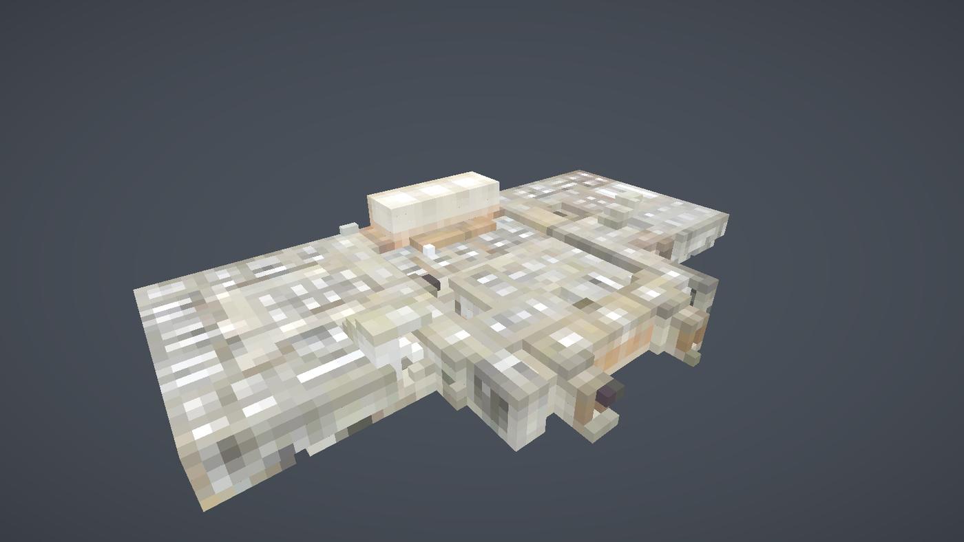 43.5 million point indoor scan voxelized at 64 cells across, large blocks